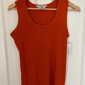 NWT Misook Knit Scoop Neck Tank in Orange